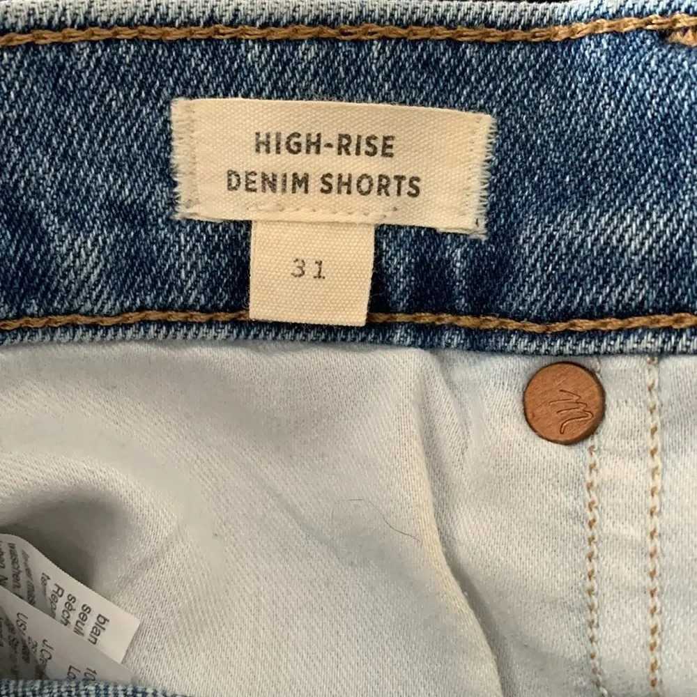 Madewell High Rise Blue Denim Shorts Size 31 - Picture 5 of 5